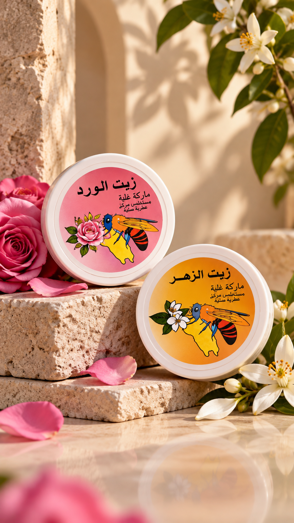 Duo - Cire de Tunisie Rose/Fleur d’Oranger